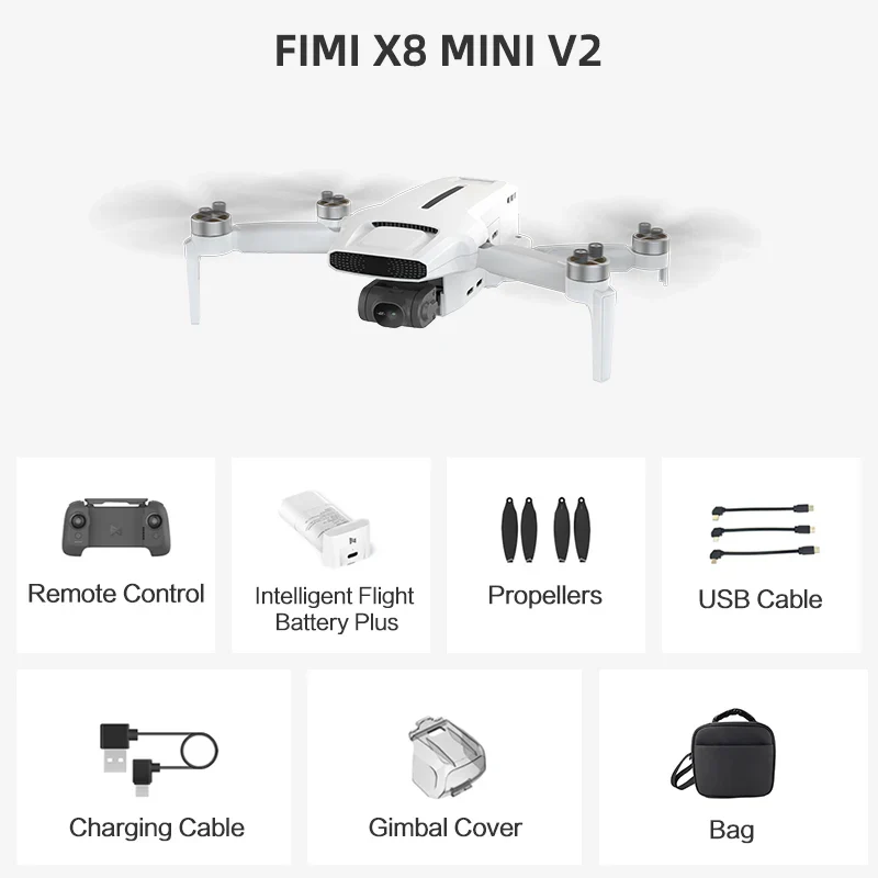 FIMI X8 Pro Drone - 15KM Range 4K 3-axis Gimbal camera Obstacle Sensing GPS Drone
