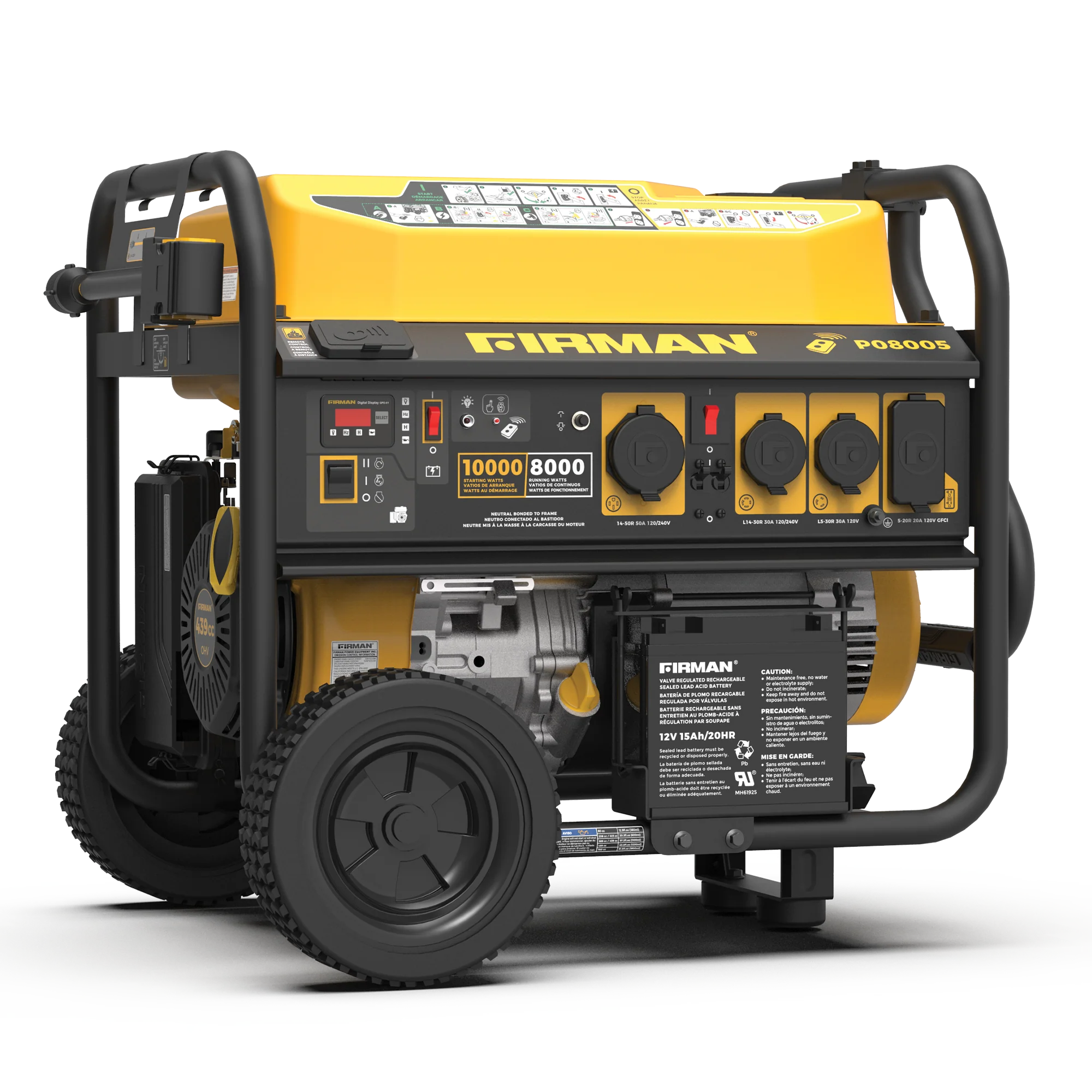 Gas Portable Generator 10000W  Remote Start 120/240V