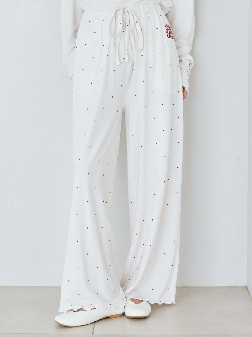 Hot Fabric Rayon Dot Pants