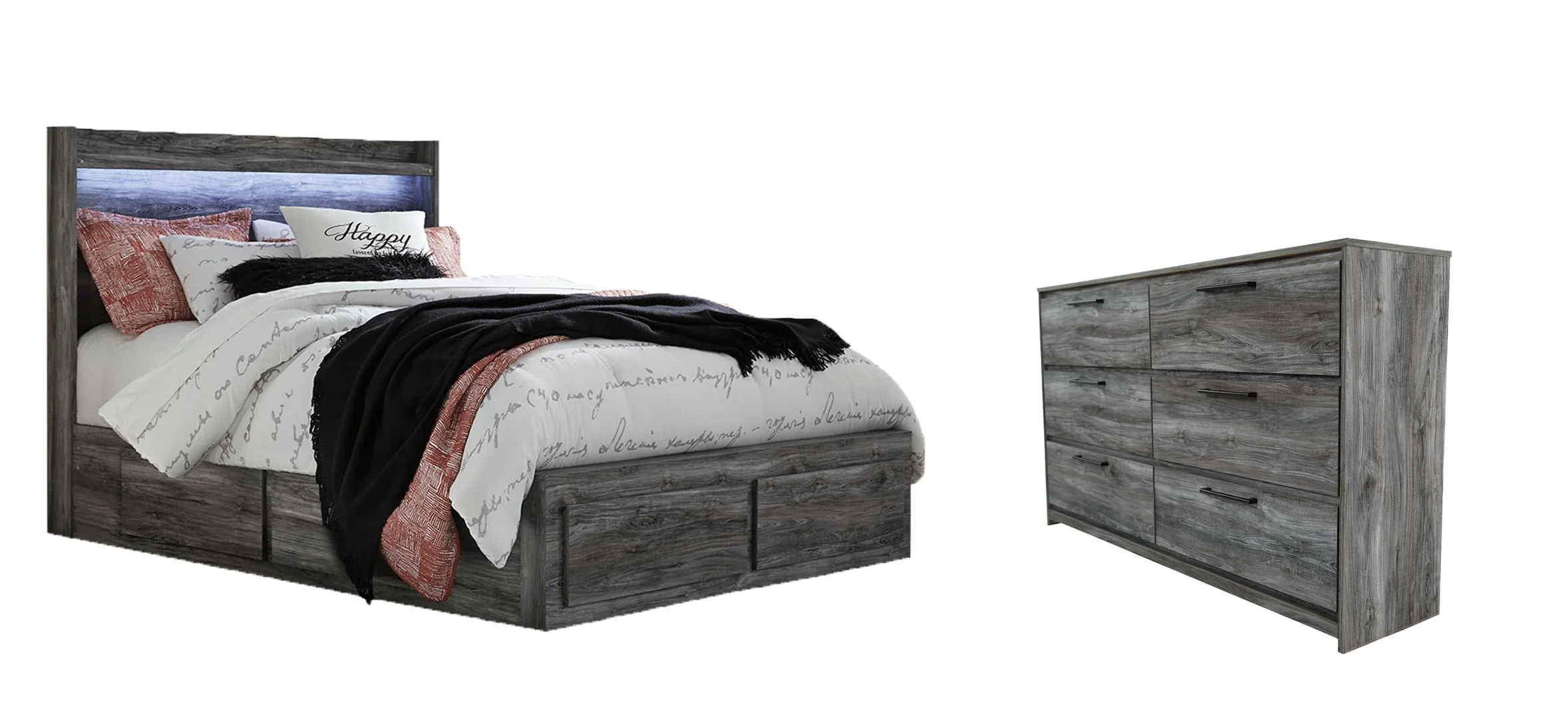 Baystorm Grey Panel Bedroom Set