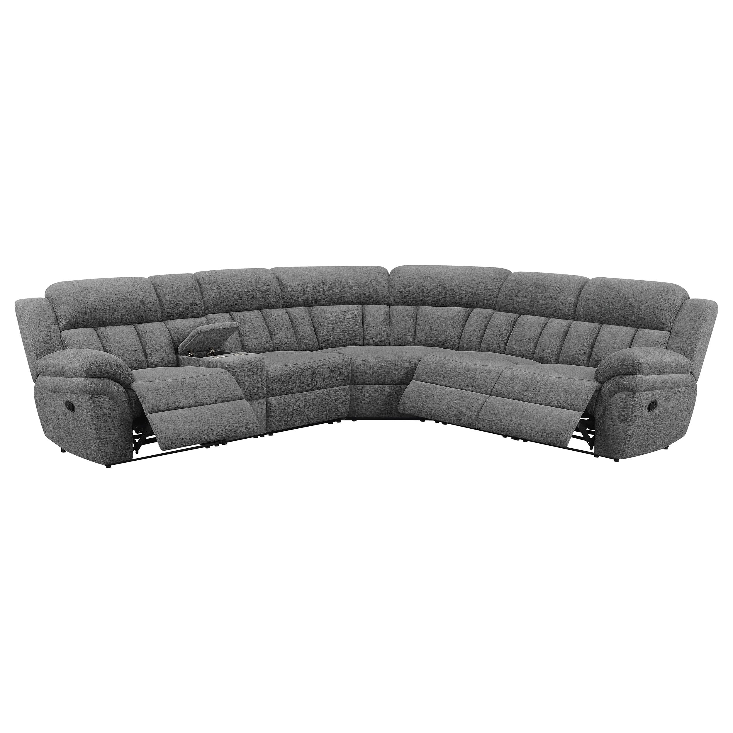 Bahrain  Modular Power Reclining Sectional Charcoal