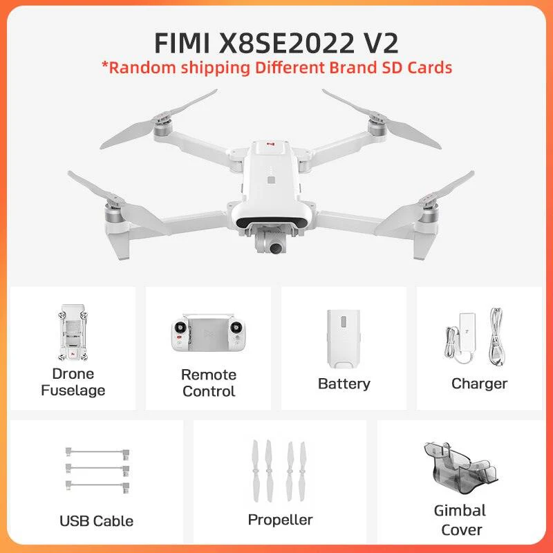 FIMI X8SE 2022 Drone 4k Camera - with GPS professional Quadcopter camera RC Helicopter 10KM FPV 3-axis Gimbal CameraRC Dron New