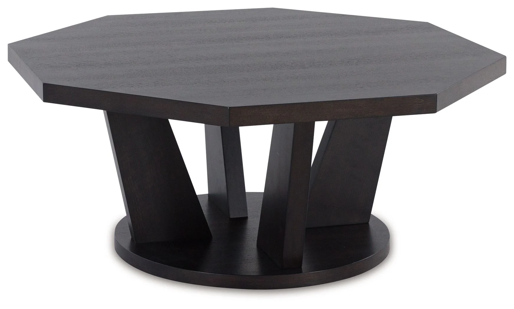 Chasinfield - Octagon Coffee Table - Dark Brown