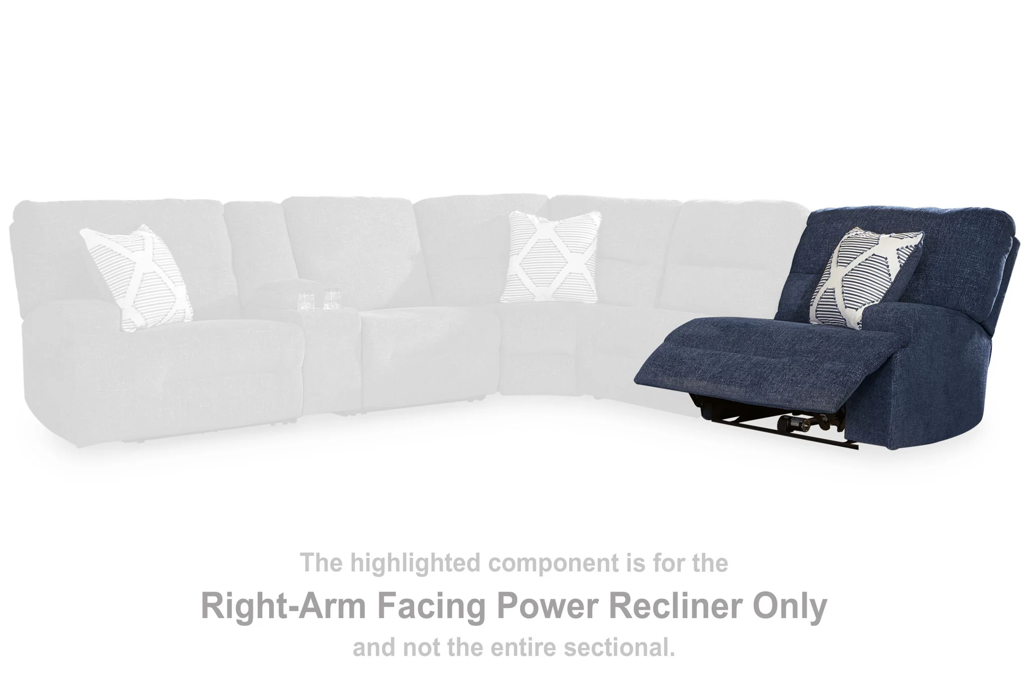 Acklen Place - Raf Zero Wall Power Recliner - Navy