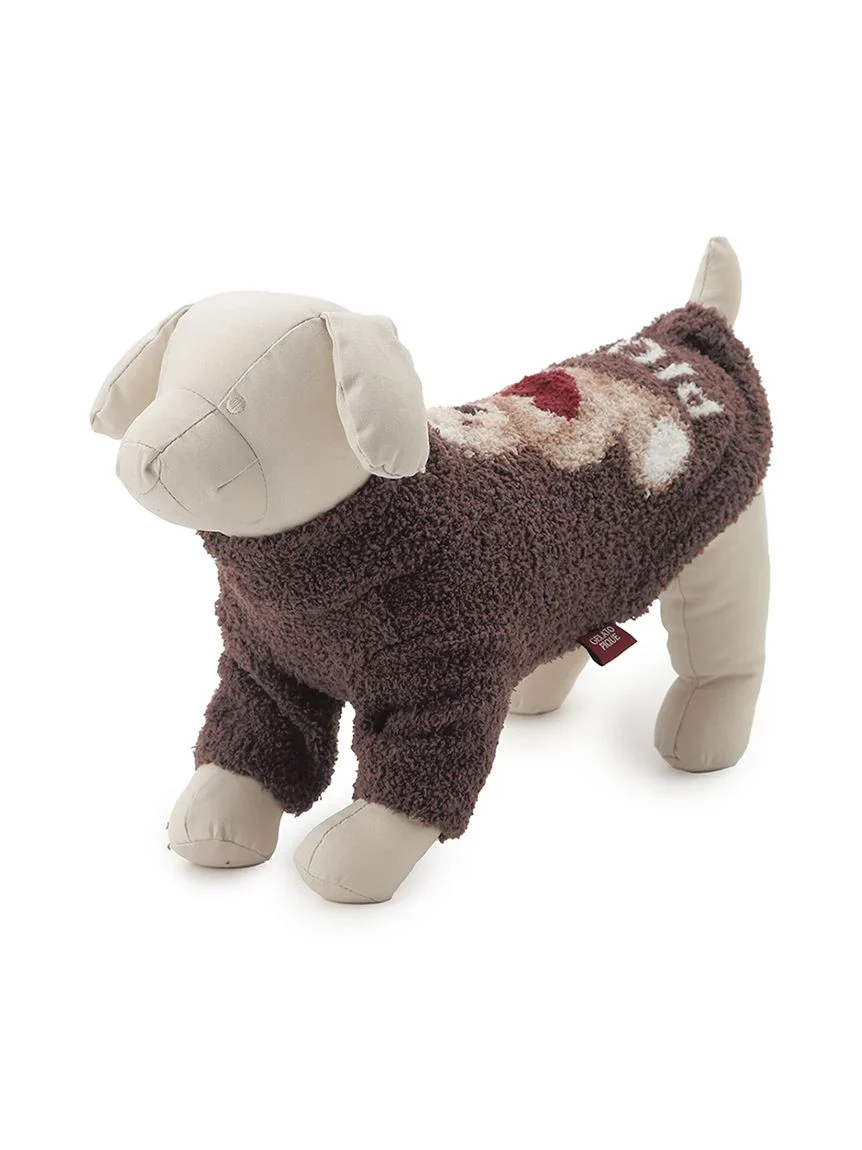 CAT&DOG Heart Bear Jacquard Pet Clothes