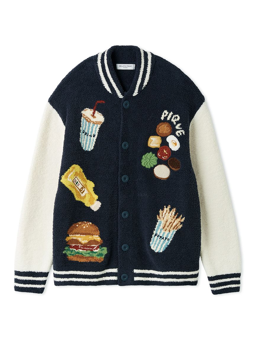 [Hirano Toshiyuki] Men's Powder Hamburger Jacquard Blouson