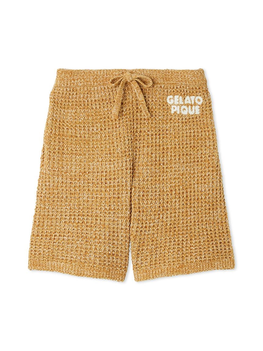 Mens Melange Waffle Knit Shorts