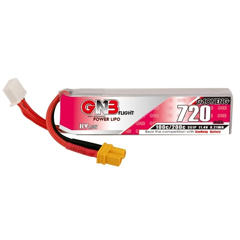 5Pcs/Set GAONENG GNB 1S/2S/3S/4S/6S 720mAh Max 200C HV Lipo Battery for FPV Drone