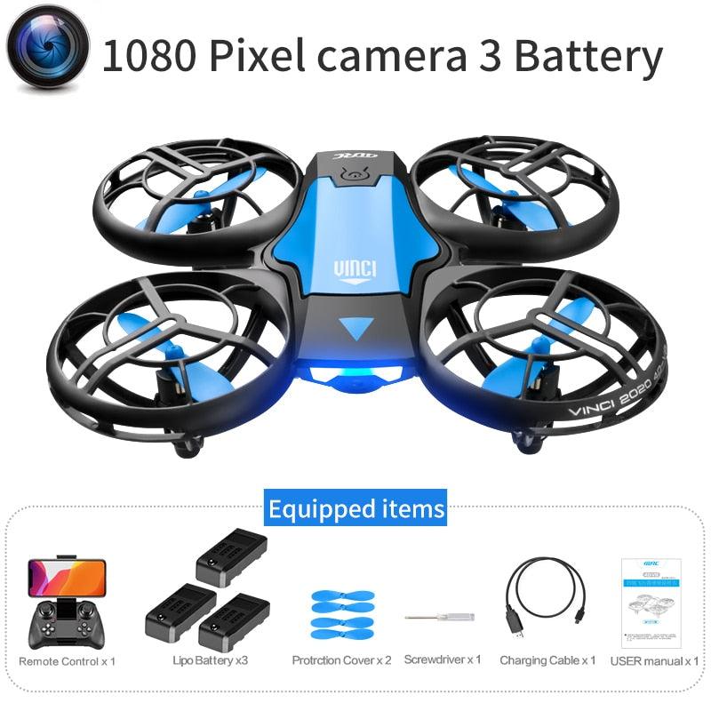 4DRC V8 Mini Drone - 4K 1080P HD Wide Angle Camera WiFi FPVDrone Height Keep Foldable Quadcopter Toy Gift