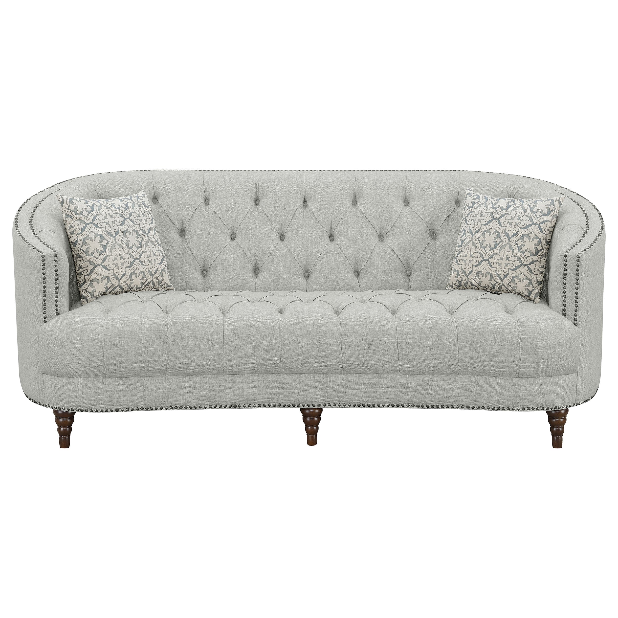 Avonlea Upholstered Sloped Arm Sofa Grey Fabric