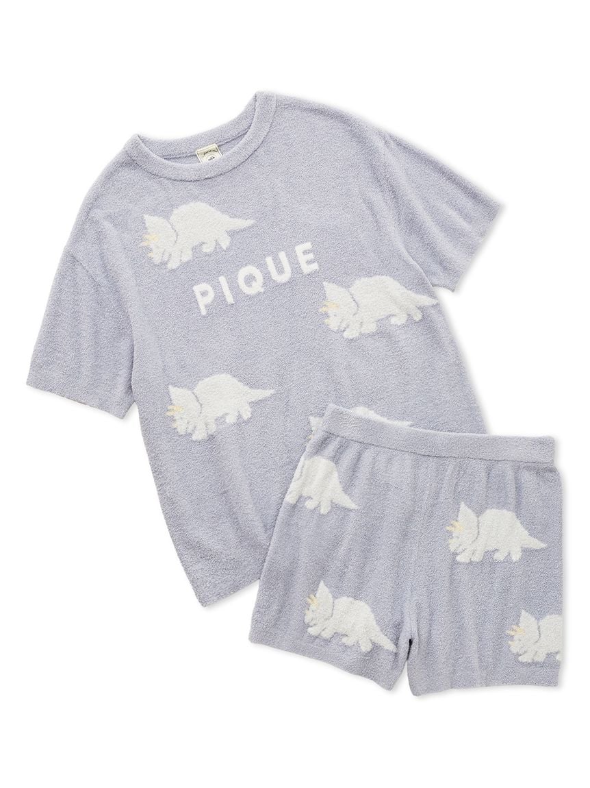 Smoothie Dinosaur Pullover & Shorts Loungewear Set