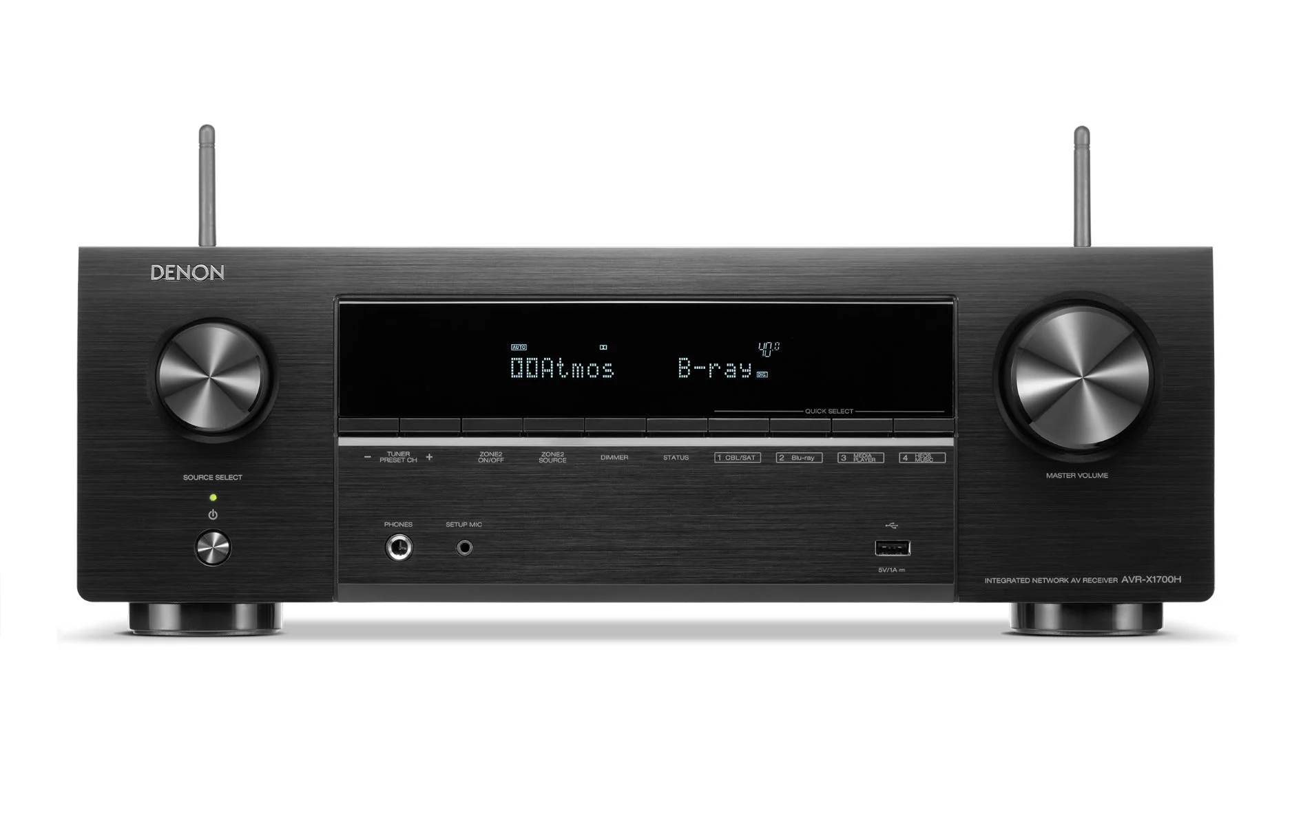 Denon AVR-X1700H 220 volt AV Receiver Amplifier 7.2 Channel 8k Bluetooth HEOS 220v 240 volt