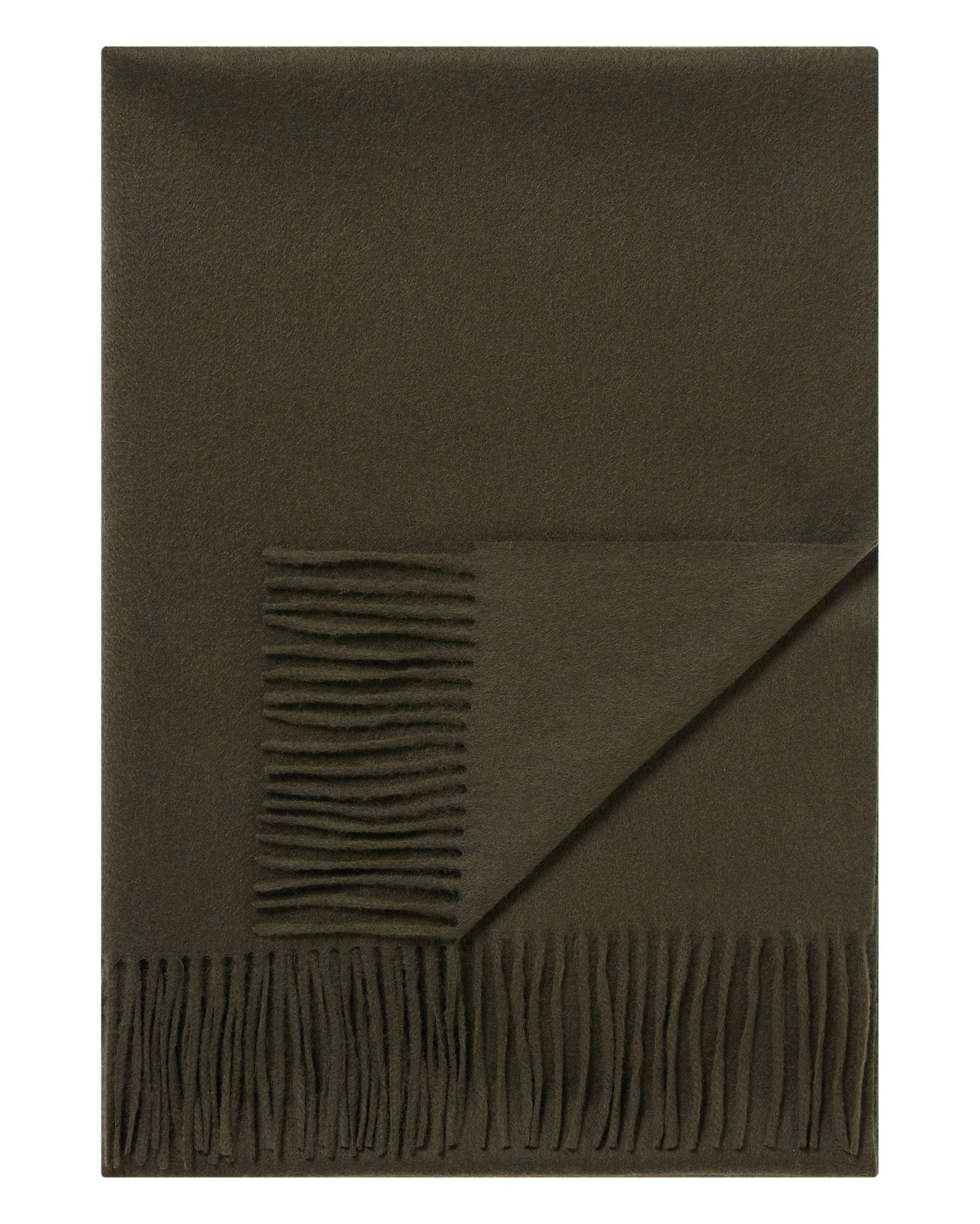 Women's Woven Cashmere Shawl Arabica Khaki Green