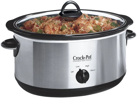 Crock-Pot Chrome Slow Cooker 220 volt 240 volts, 6.5 Litre, Brushed Chrome CP655-00