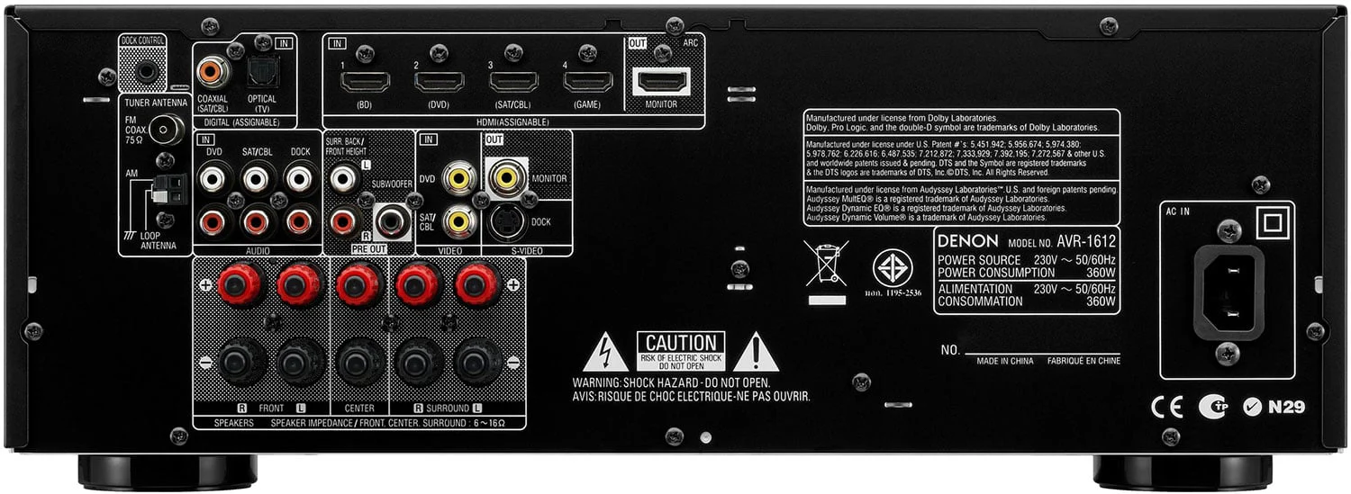 Denon AVR-1612 Home Theater Receiver 220 - 240 volts