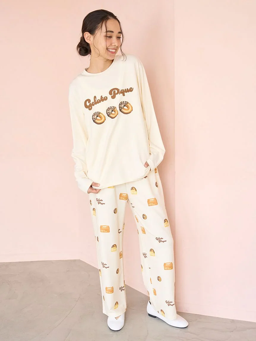 Donut Print Long Pants