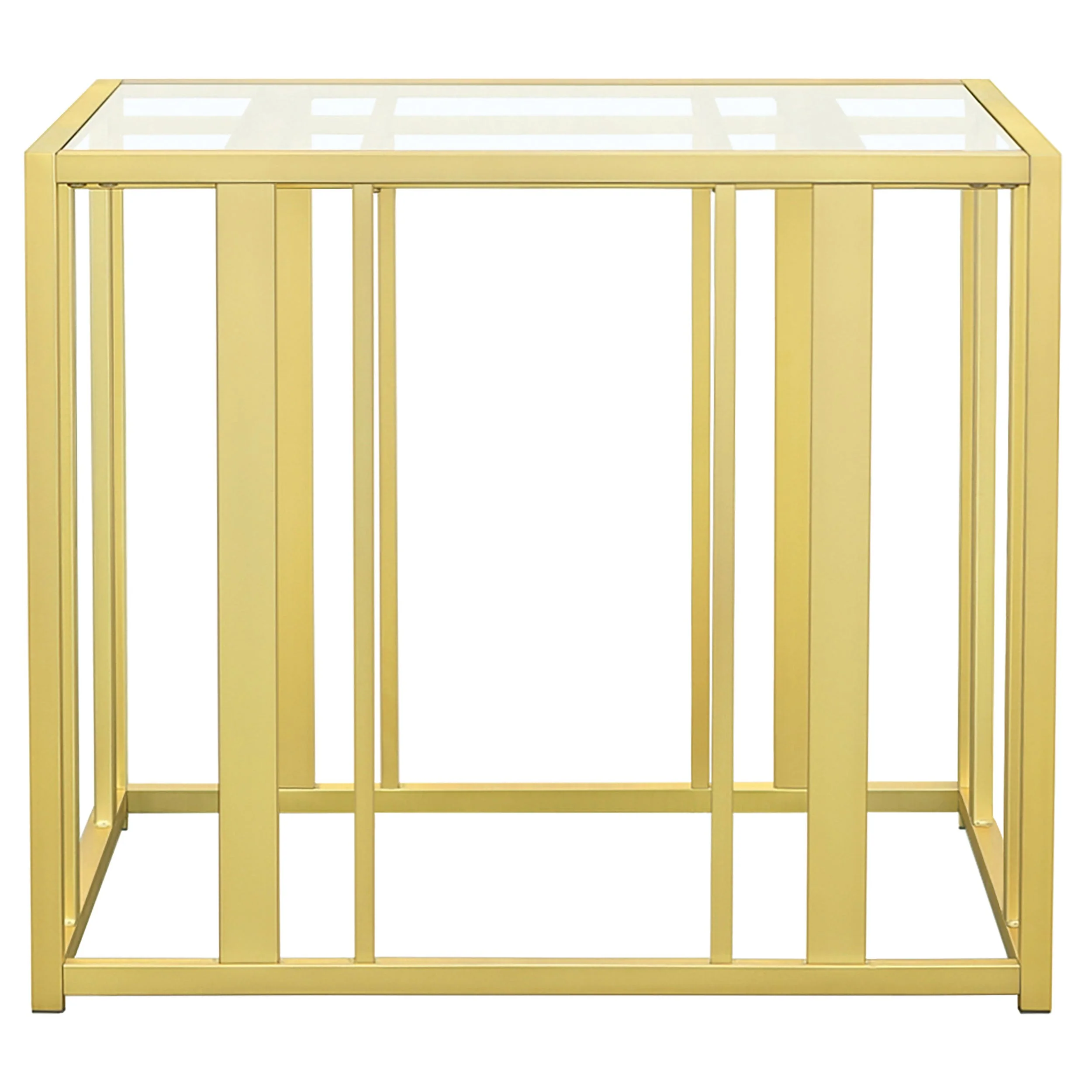 Adri Rectangular Glass Top Side End Table