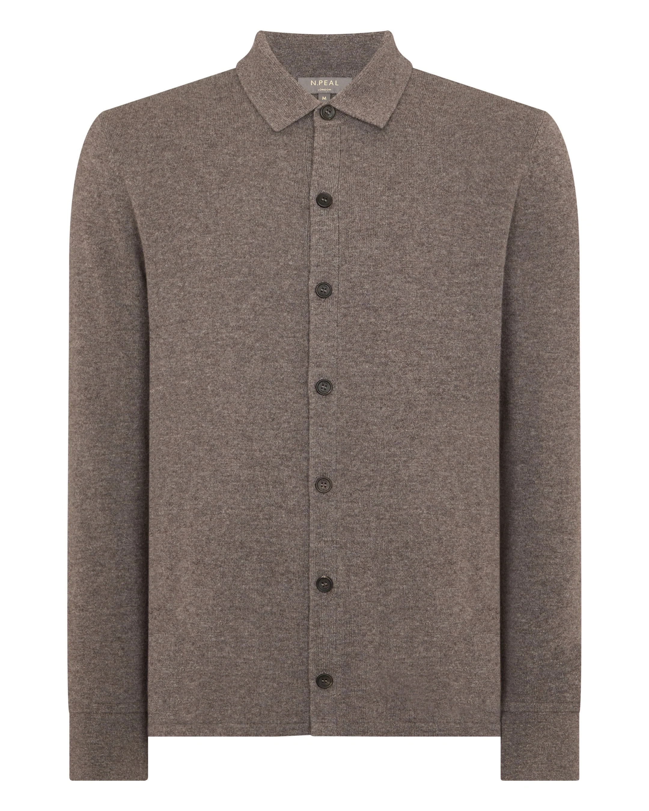 Men's Putney Cashmere Polo Shirt Otter Brown