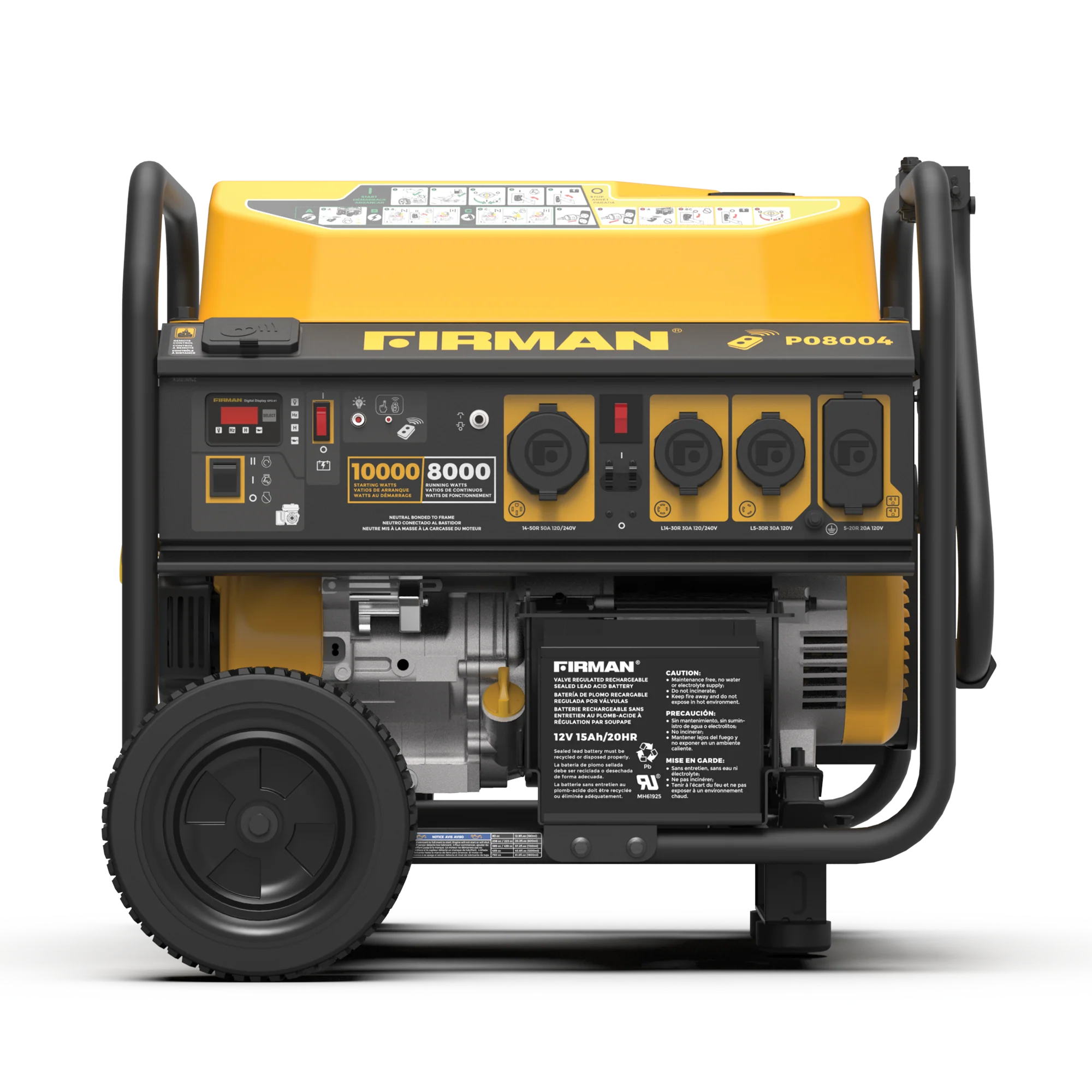 Gas Portable Generator 10000W Remote Start 120/240V