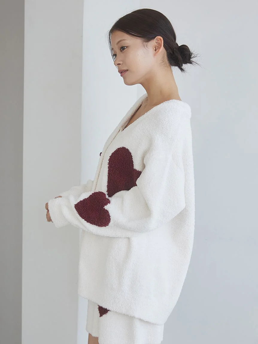 UNISEX Heart Jacquard Cardigan