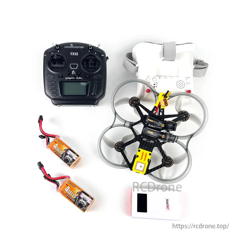 DarwinFPV CineApe35 4S Analog 3.5 Inch Whoop FPV Drone RTF with ELRS TX12 Controller, 4.3