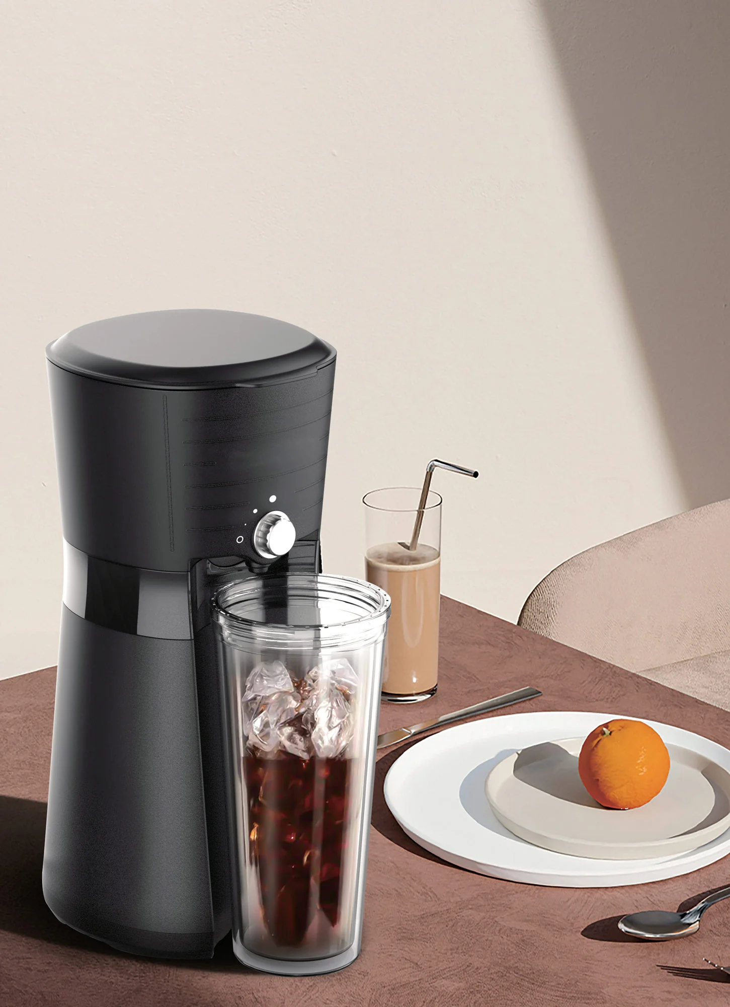 Digital Iced Coffee Maker with Reusable Cup & Straw Included
