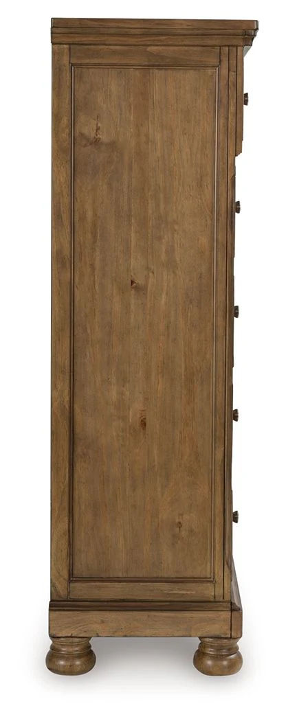 Feddinger - Five Drawer Chest - Medium Brown