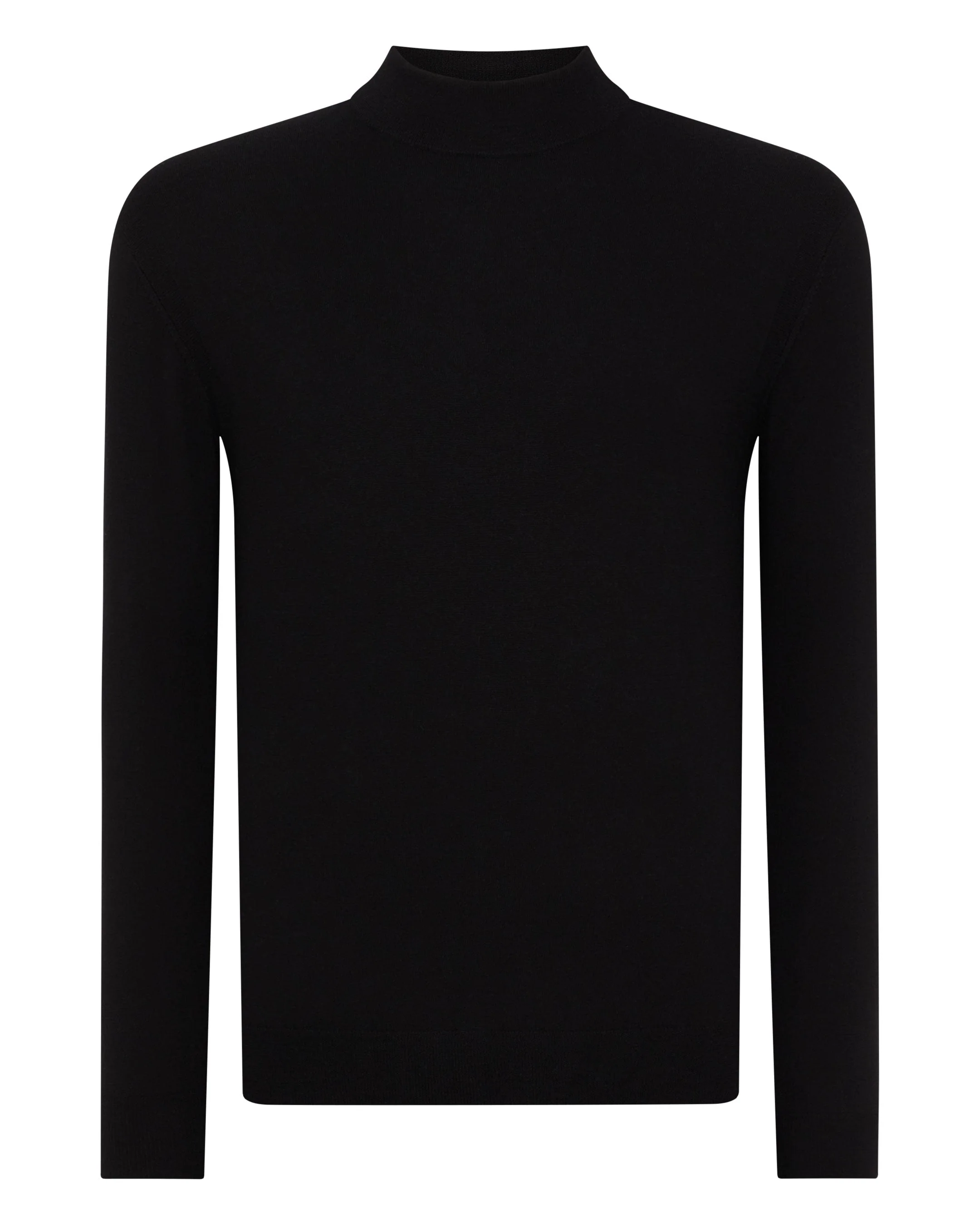 Men's Fine Gauge Cashmere Turtle Neck Jumper Black