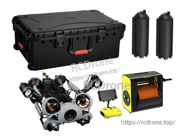 CHASING M2 PRO MAX Underwater ROV – 200m 4K/EIS Camera, 12MP, 8,000lm Dual Lights, 5-Port Mount, E-Reel 200m Underwater Drone