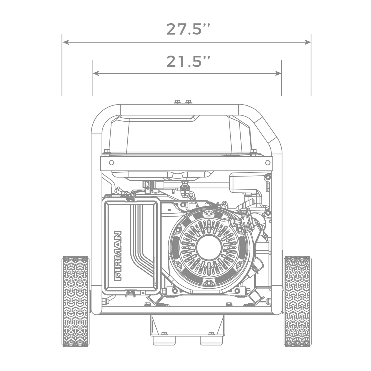 Gas Portable Generator 7125W Remote Start 120/240V