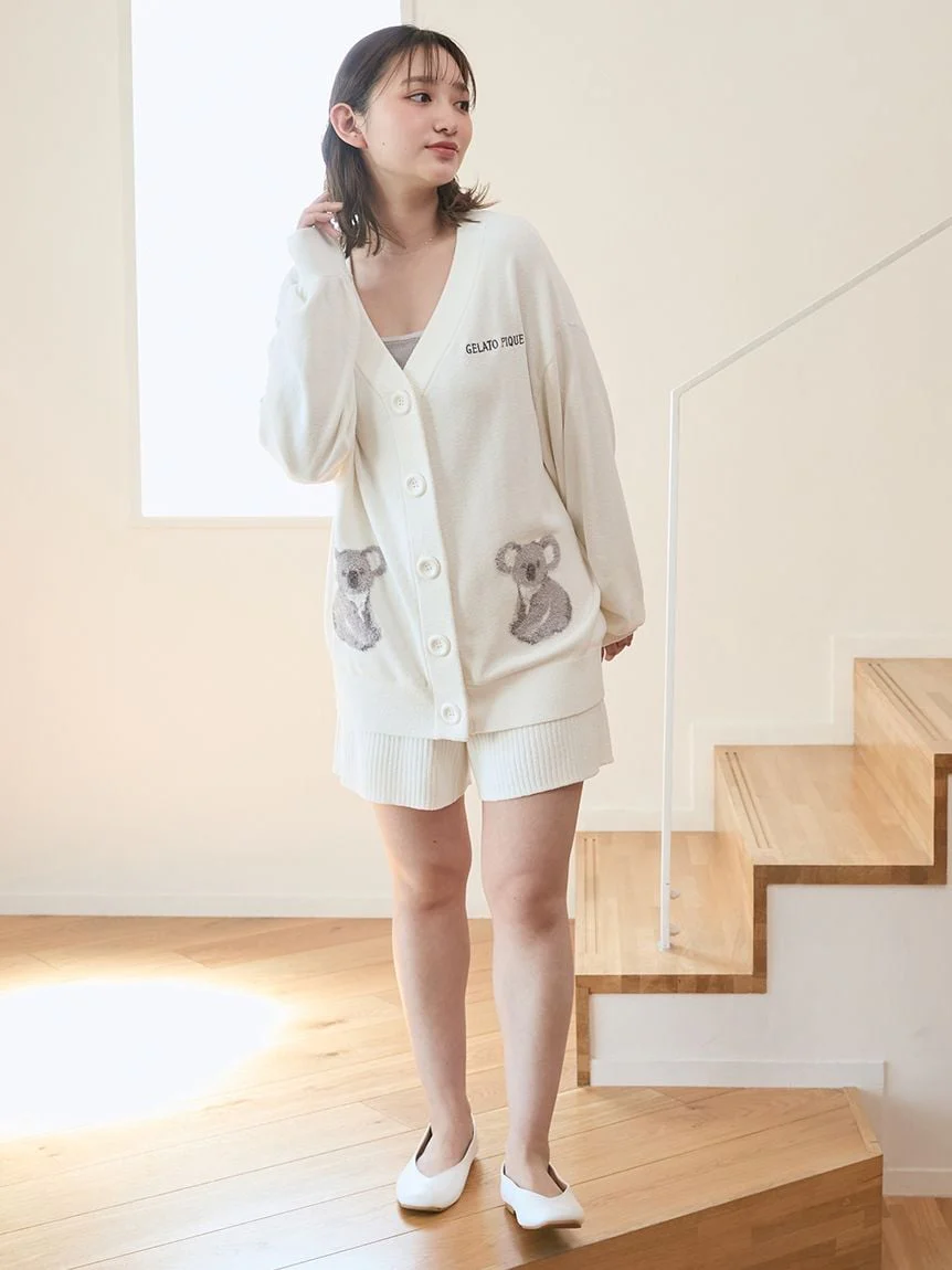 Koala Jacquard Airy Moco Cardigan