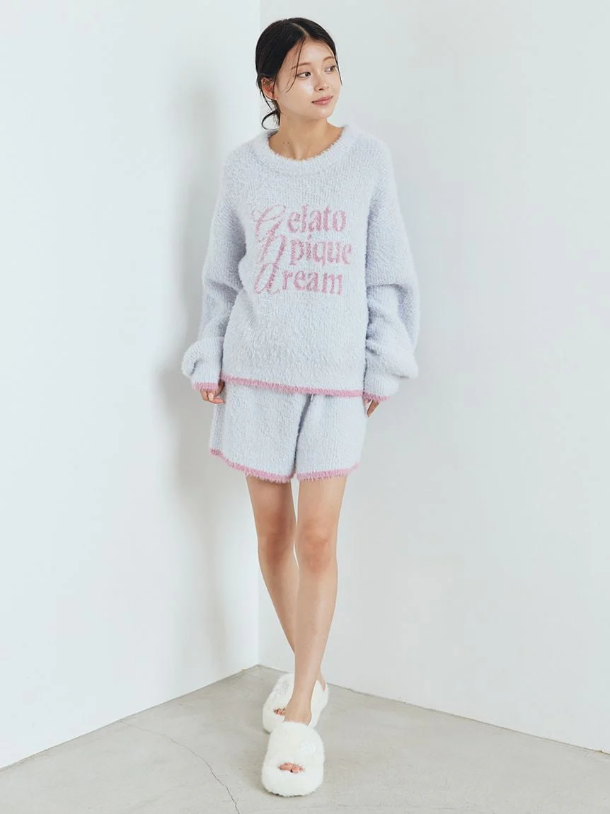 Glittering Feather Pullover