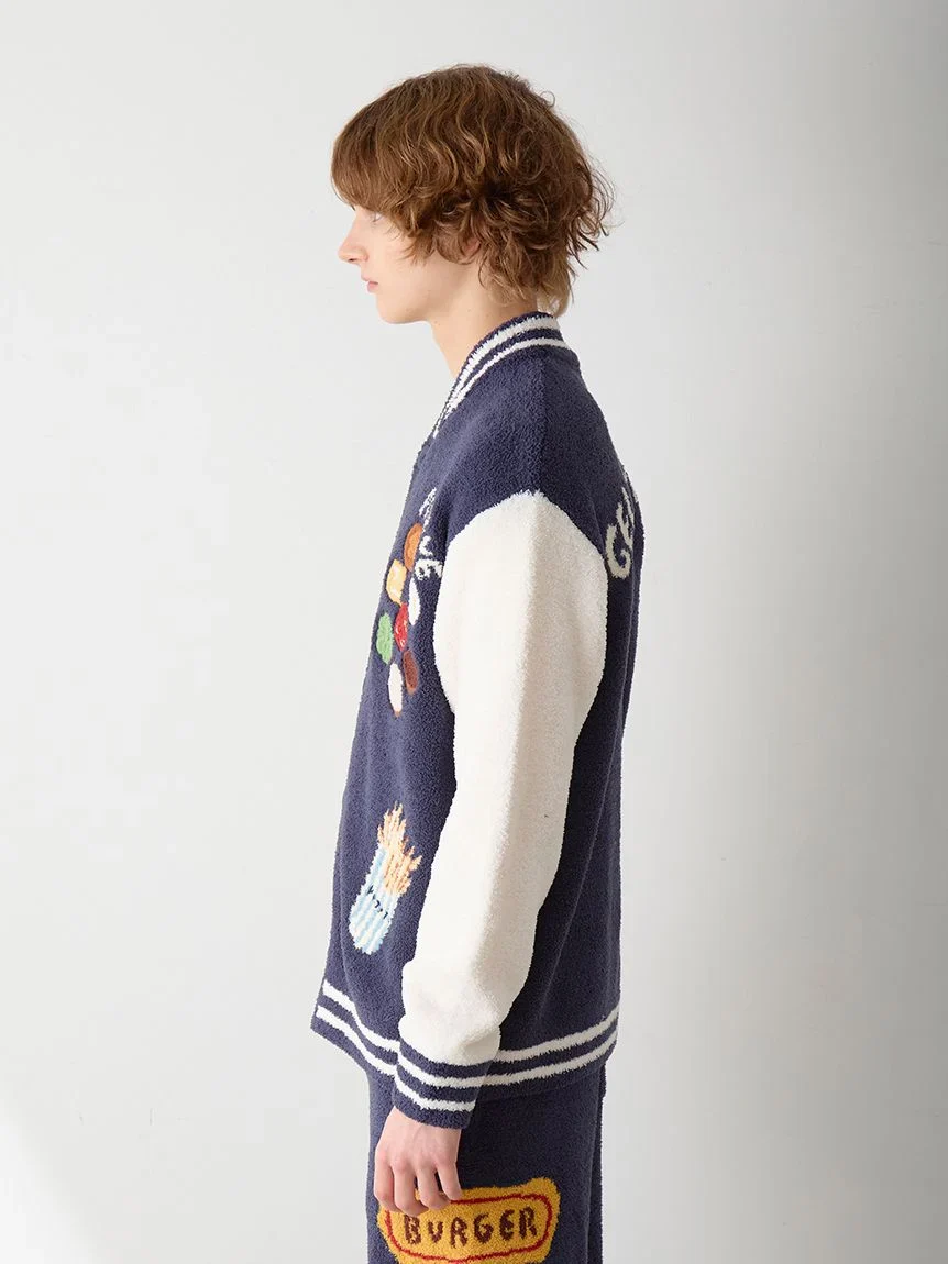 [Hirano Toshiyuki] Men's Powder Hamburger Jacquard Blouson