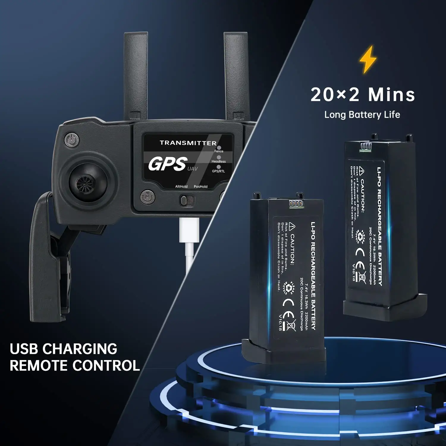 DILROGX Drones - with GPS 4k  Electric Adjustable Camera for Adults Beginners, Professional RC Quadcopter with Brushless Motor, Dual Camera 40Mins Flight Time WiFi 5G FPV Transmission Auto Return Foldable