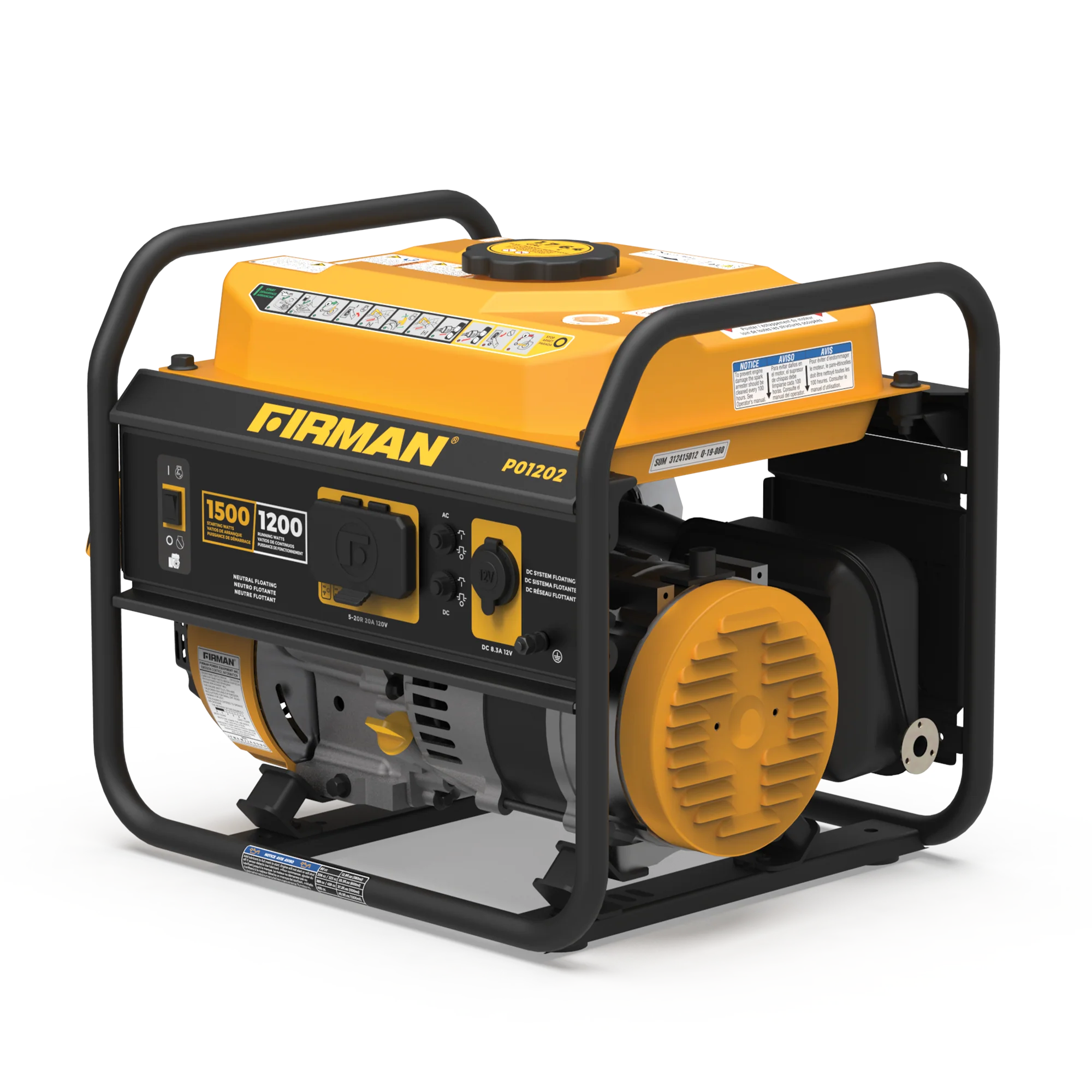 Gas Portable Generator 1500W Recoil Start