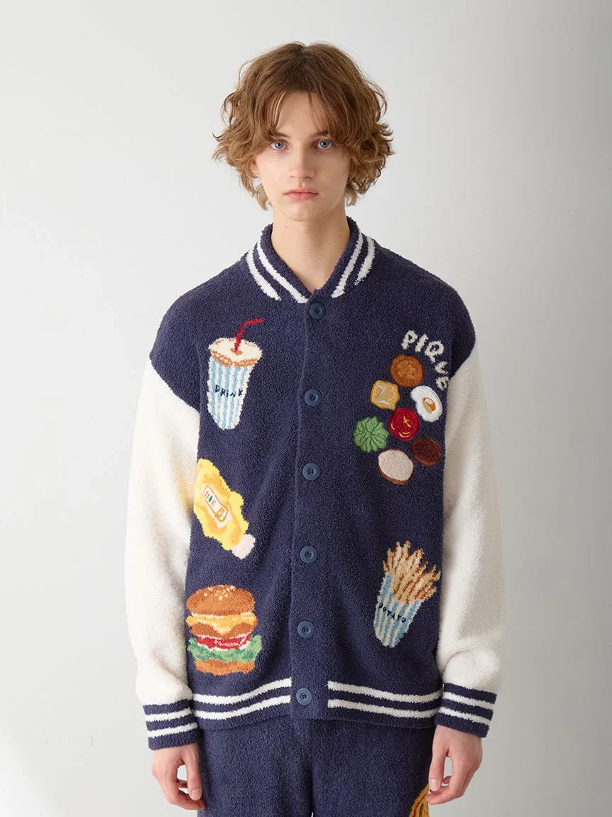 [Hirano Toshiyuki] Men's Powder Hamburger Jacquard Blouson
