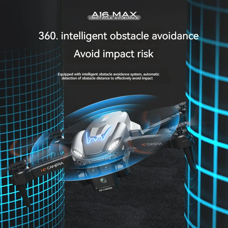 A16 MAX Drones - Professional ESC HD Triple Camera-360° Obstacle Avoidance-Optical Stream Positioning Quadcopter