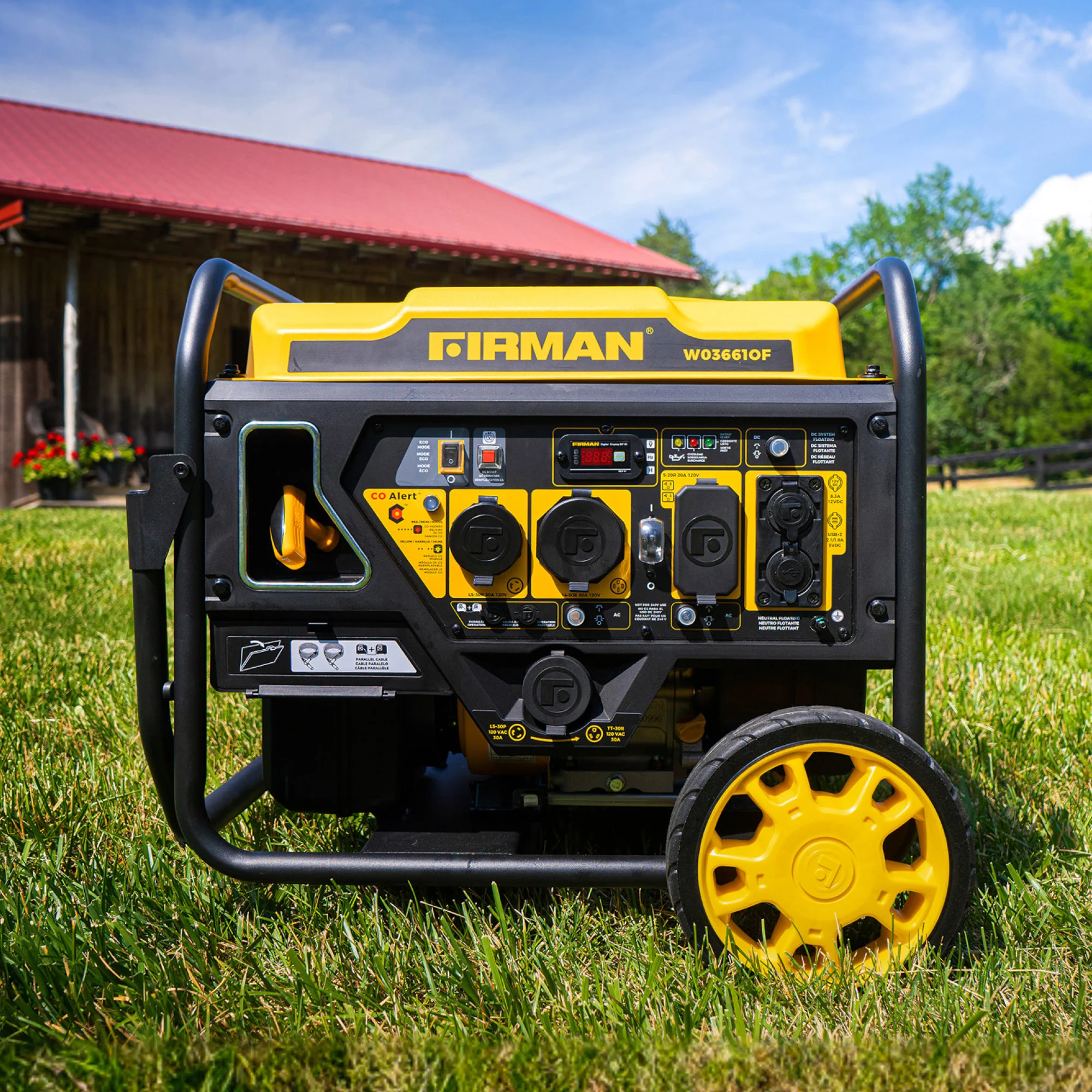 Inverter Open Frame Portable Generator 4500W Recoil Start with CO Alert