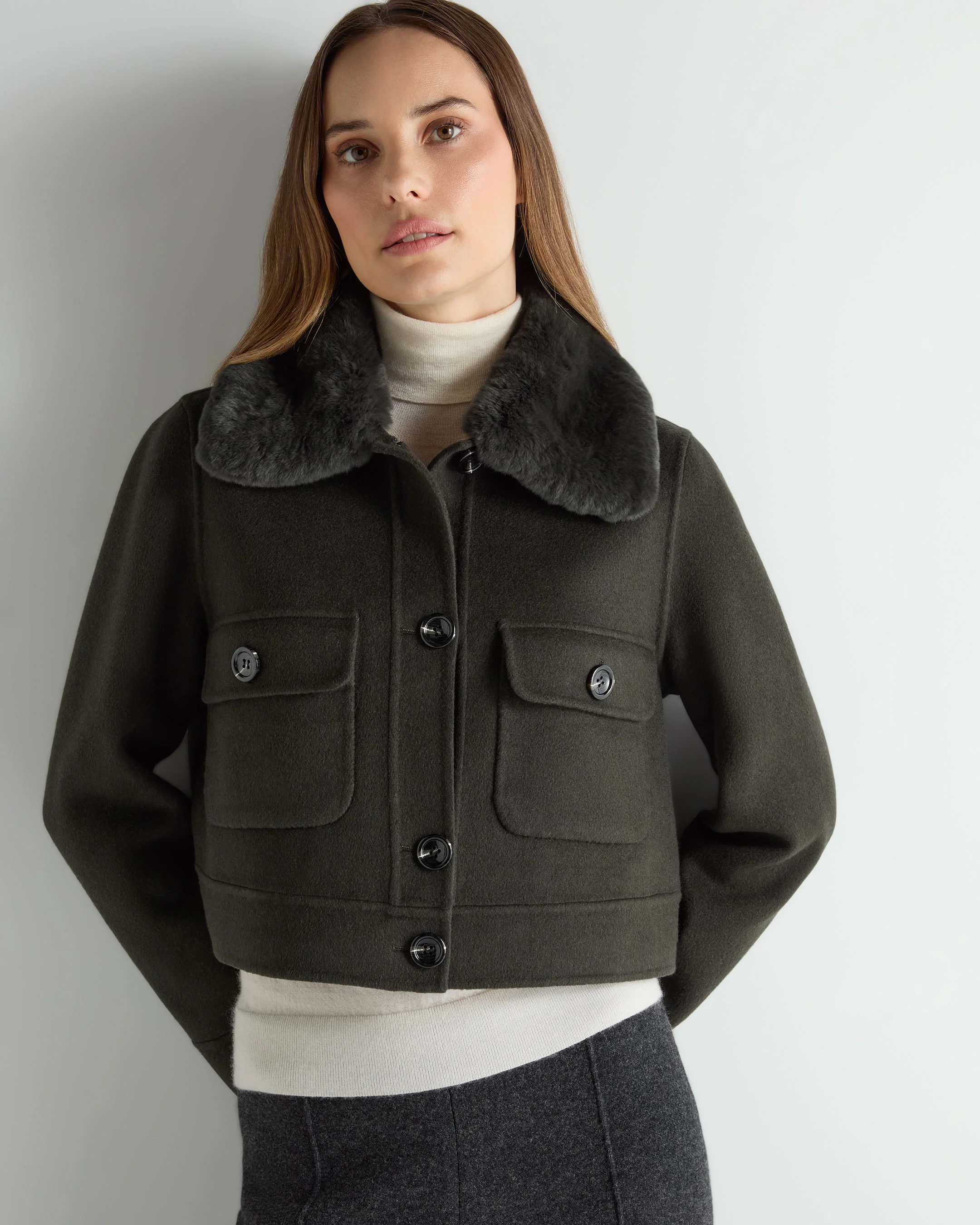 Women's Rosie Rex Collared Jacket Green