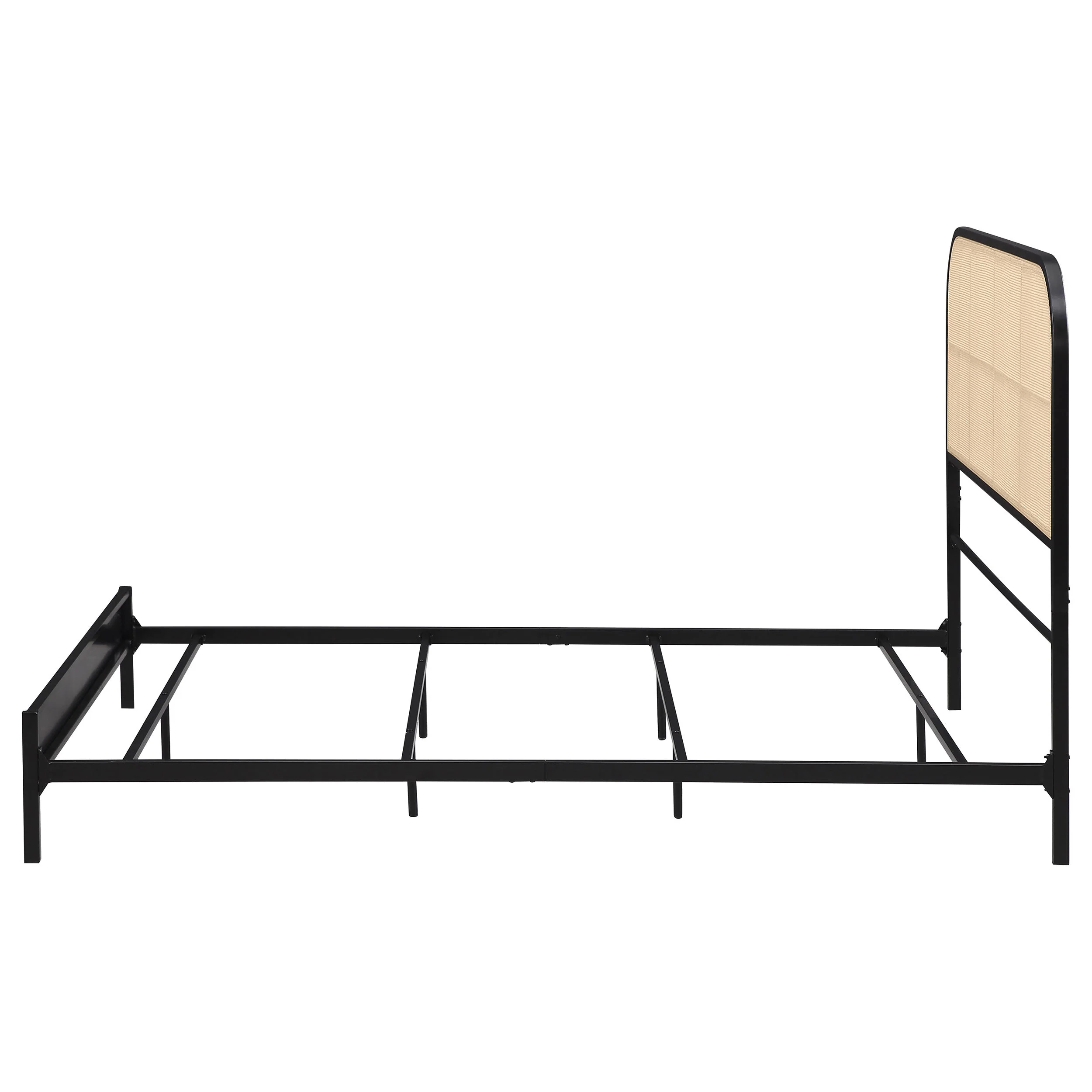Amherst Radio Weave Rattan Metal Bed Black