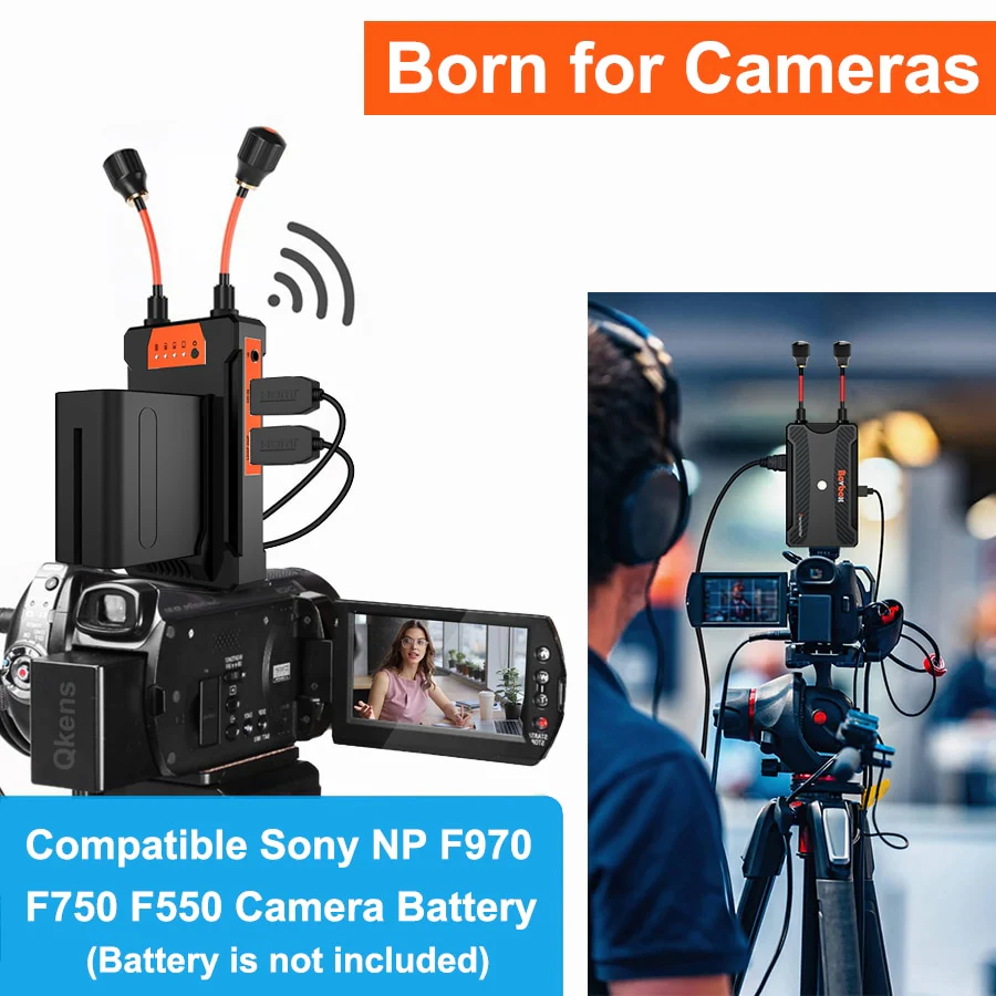 300m Long Distance Wireless Transmission - HDMI Transmitter and Receiver Video Live Streaming Extender for PS4 PC Camera Battery