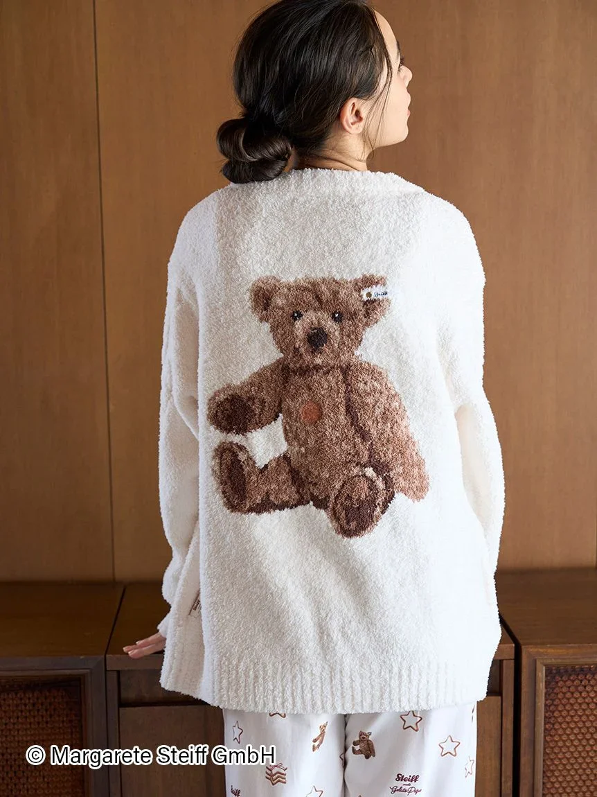 [Steiff] Unisex Powder 55PB Jacquard Cardigan