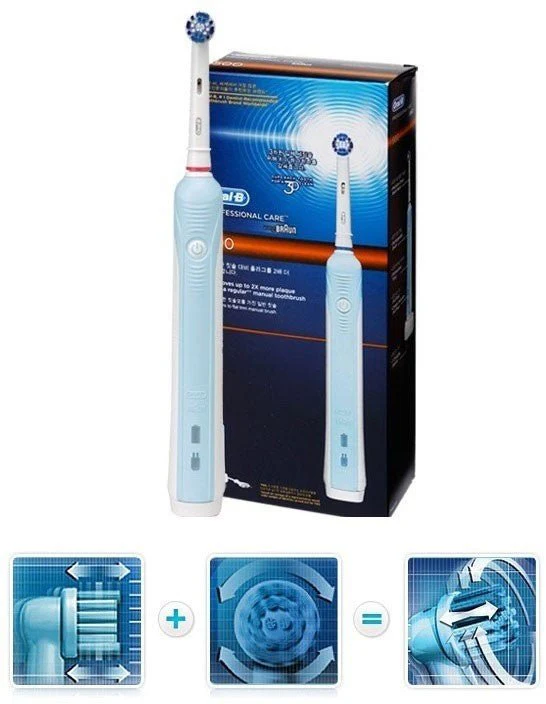 220-volt Oral-B Precision Clean D16.524h Ultra Plaque Remover Two Pack Electric Toothbrush with Charger