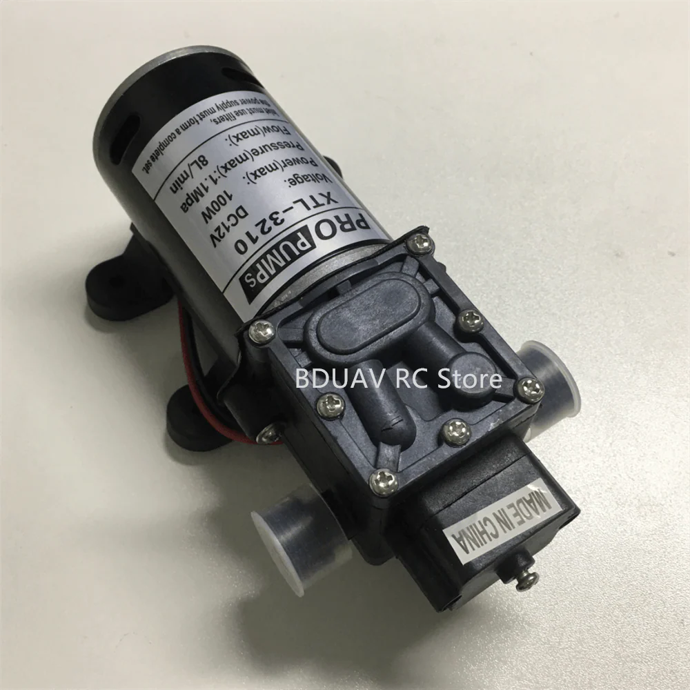8L Brush Water Pump - DC 12V 100 W Micro Electric Diaphragm Pump for Agriculture Drone XTL 3210