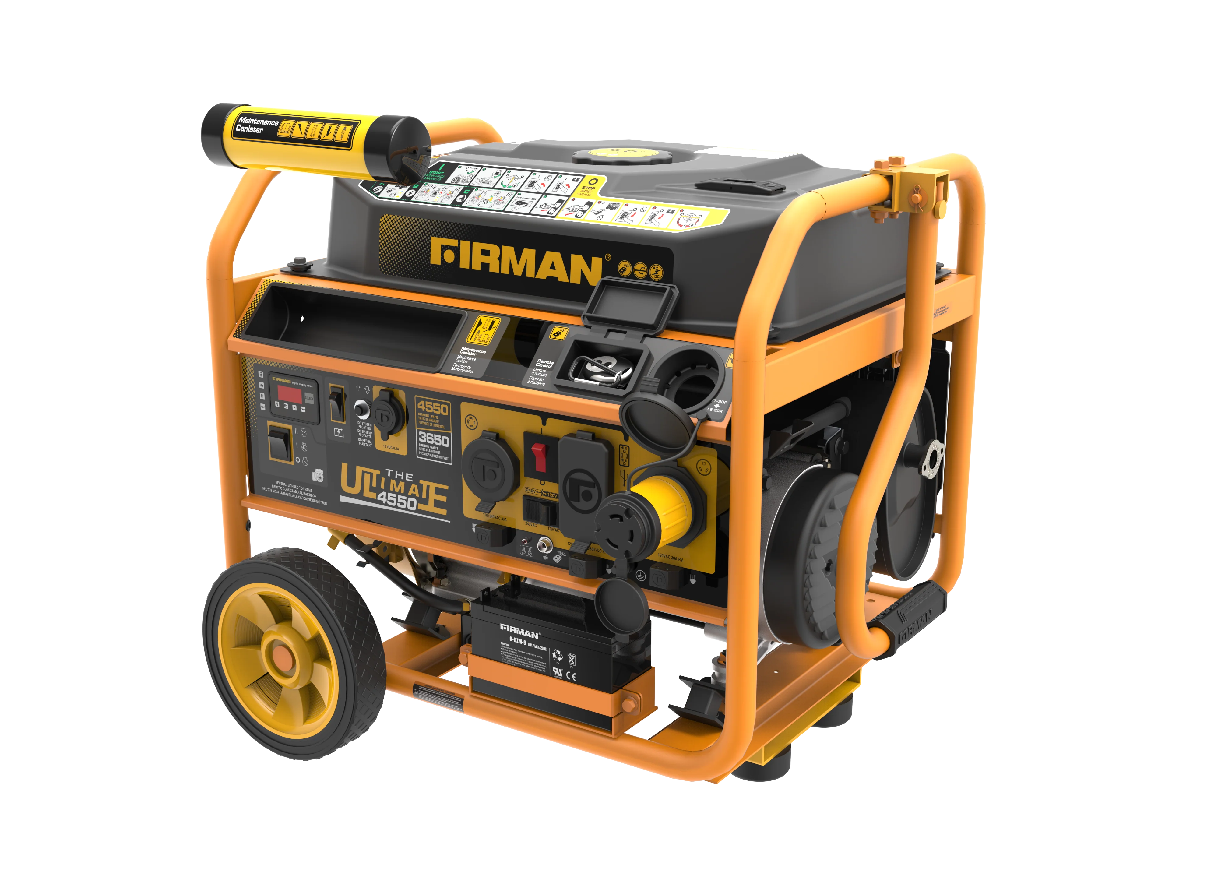 Gas Portable Generator 4550W Remote Start 120/240V