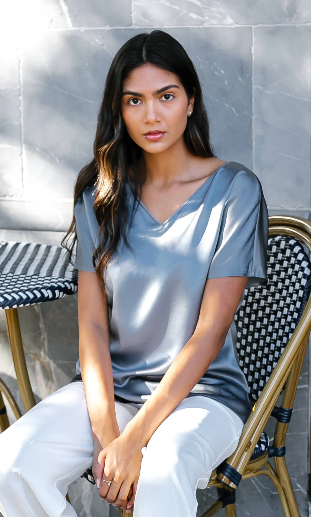 Verona Reversible Silk Blouse