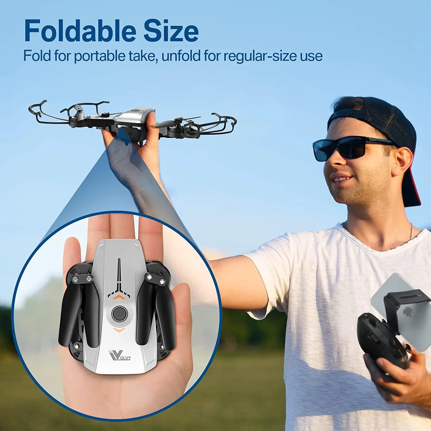 ATTOP X-Pack 3 Camera Drone - FPV Drone with Camera 1080P 164fts Range RC Drone with Voice/Gesture/Gravity Control Gift Ideas