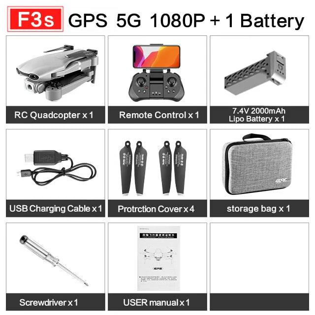 4DRC F3 drone - GPS 4K 5G WiFi live video FPV 4K/1080P HD Wide Angle Camera Foldable Altitude Hold Durable RC Drone