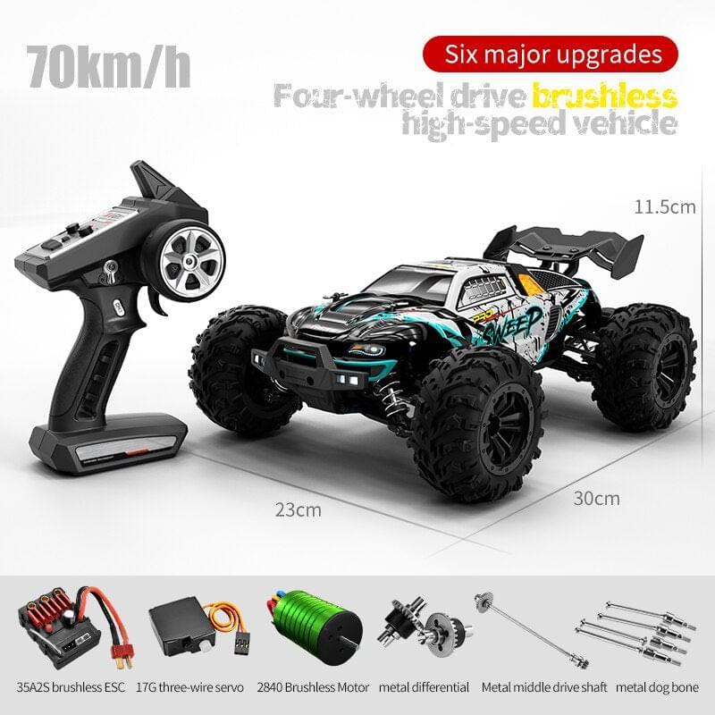 1/16 4WD 70KM/h High Speed 2.4G RC Car Brushless Motor Remote Control Racing Climbing Cars Drift Off Road Vehicle Toy for Adults