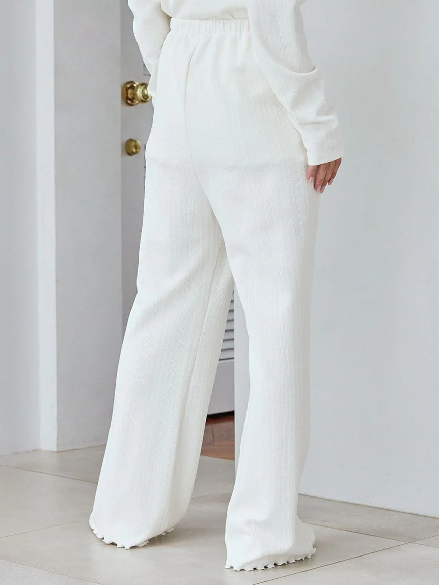 Heart Aran Cut-and-sew Pants